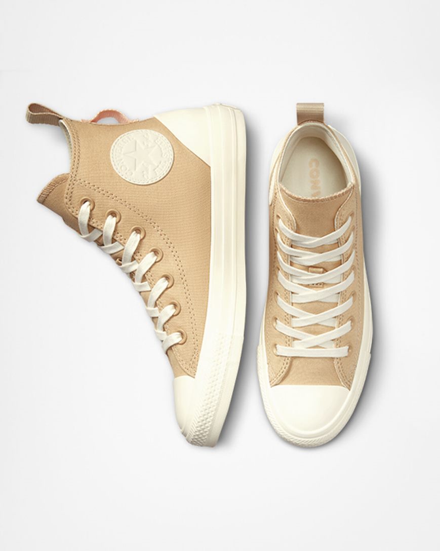 Dámské Boty Vysoké Converse Chuck Taylor All Star Tonal Platene Béžový | CZ ERHI86